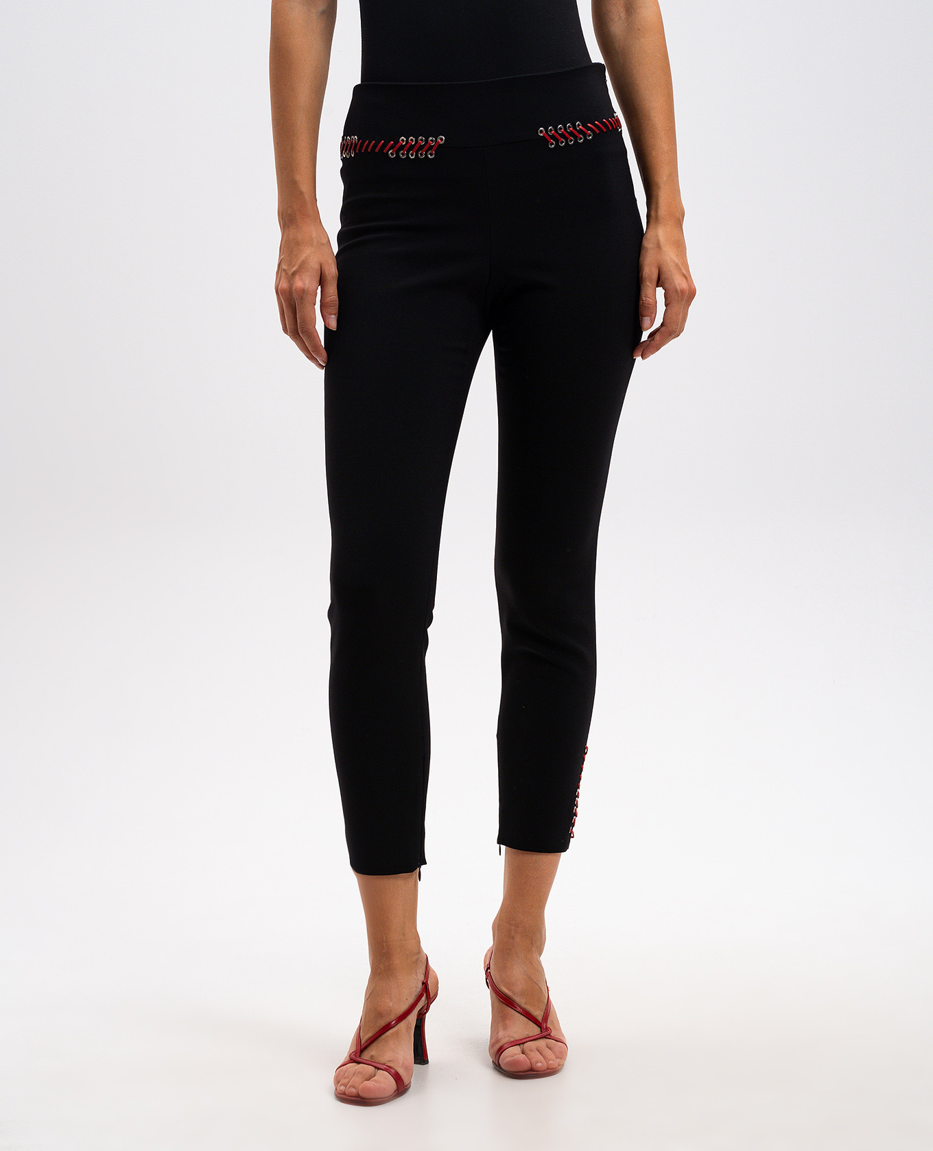 Black pants made of wool with laces Alexander McQueen 3