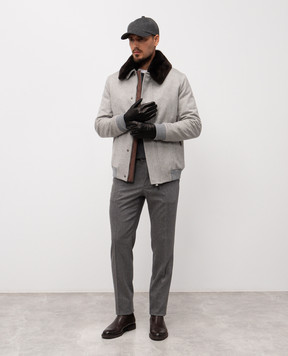 Cashmere&Whiskey Gray merino wool jumper 18002