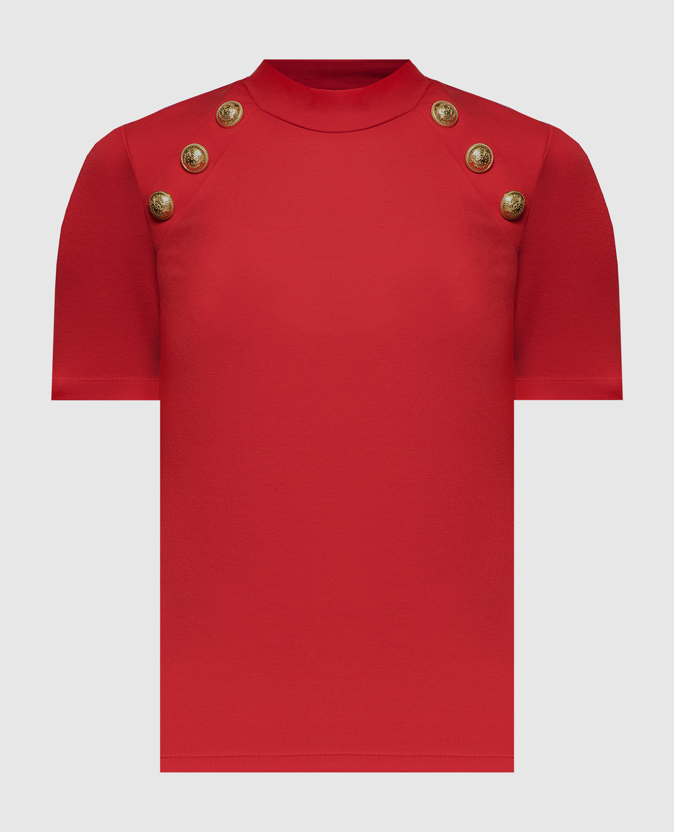 

Signature Coin metallic red t-shirt Balmain, Красный