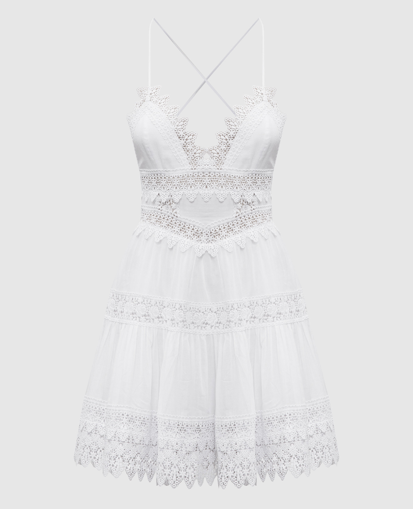 

White Rachel dress with lace Charo Ruiz