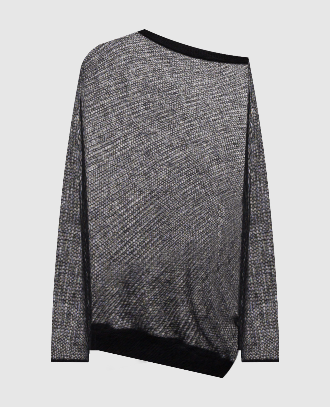 Dolfine black wool one-shoulder sweater Ann Demeulemeester