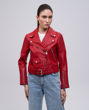 Mackage Red leather biker jacket MASINA MASINA