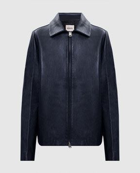 Khaite Jackson blue leather jacket 6175937