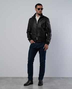 Cashmere&Whiskey Brown deerskin jacket BOMBERPELLE1