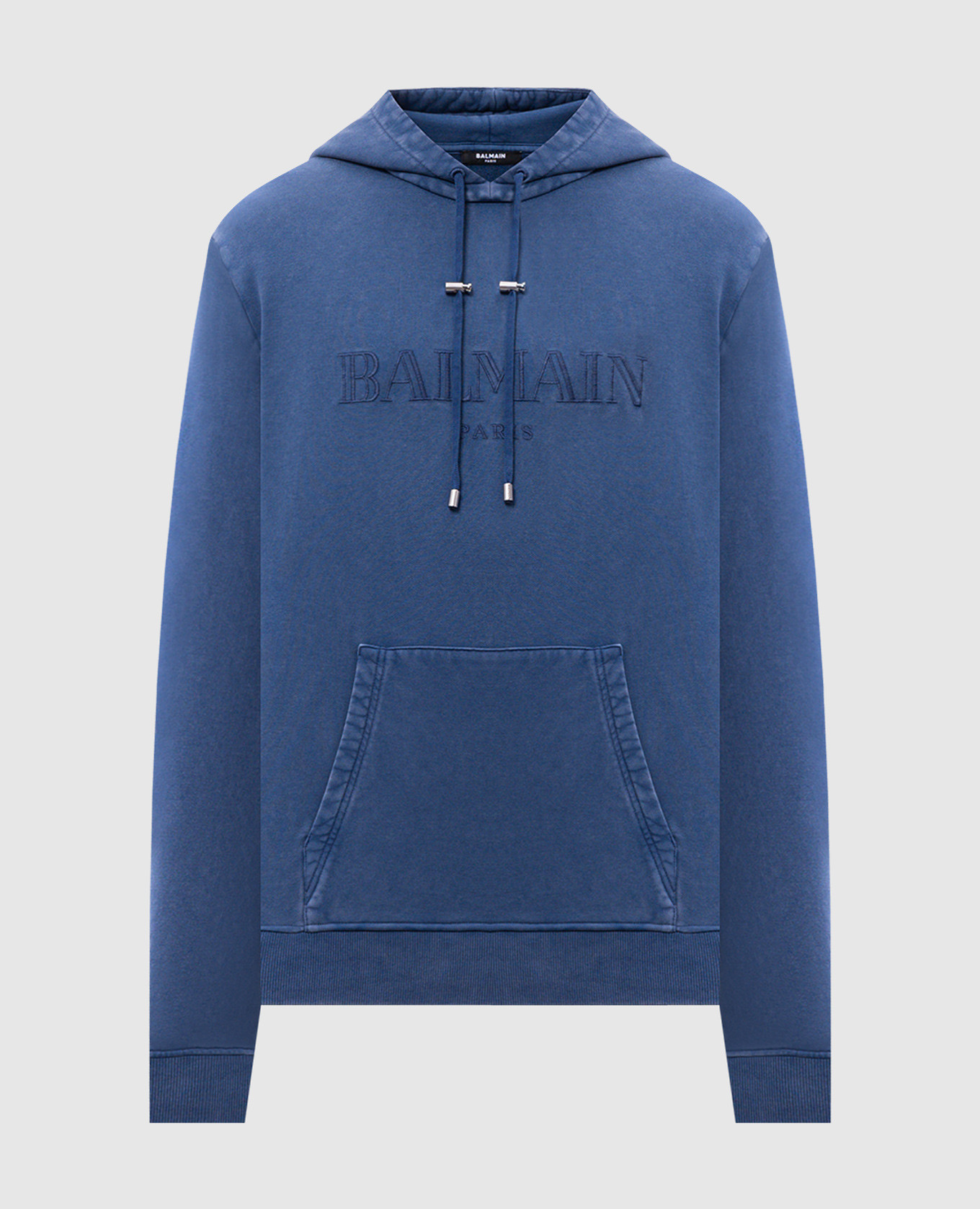 

Blue hoodie with logo embroidery Balmain