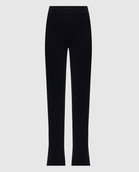 Ermanno Scervino Black ribbed flared pants D475P300HVT