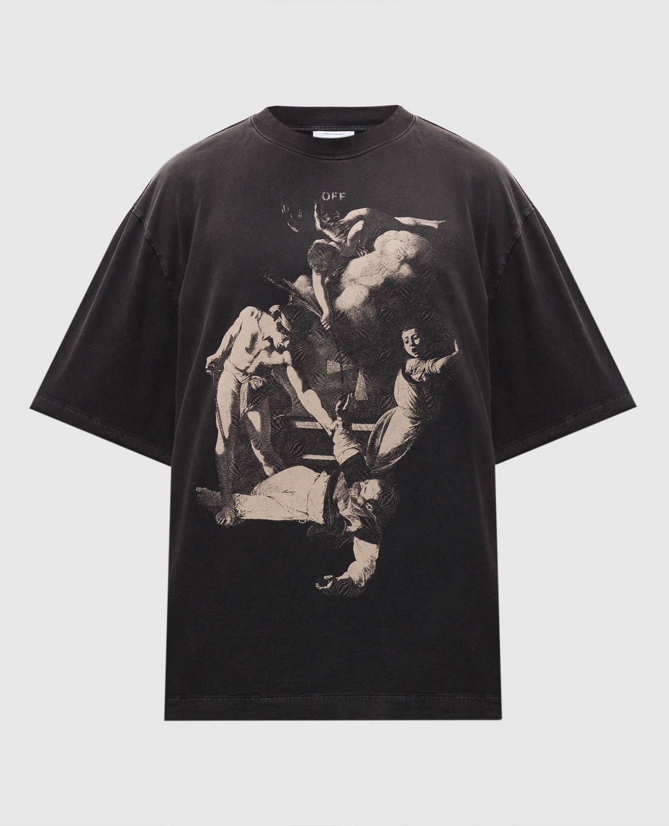 

Black Martyrdom print straight-cut T-shirt Off-White