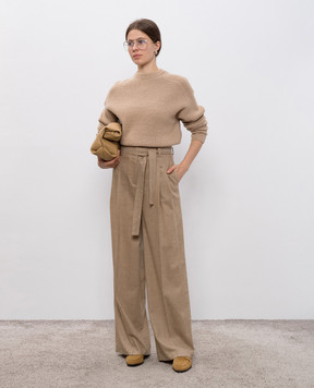 Peserico Beige sweater with wool, silk and cashmere S99421F0709095