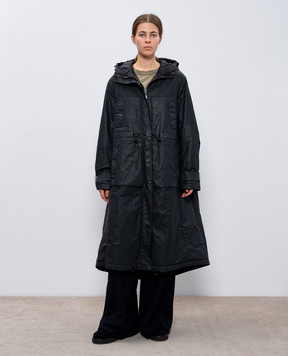 Masnada Black elongated down parka 7705