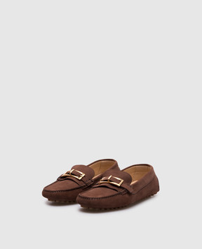 Sergio Rossi Brown Nora nubuck loafers B11880MMVM01