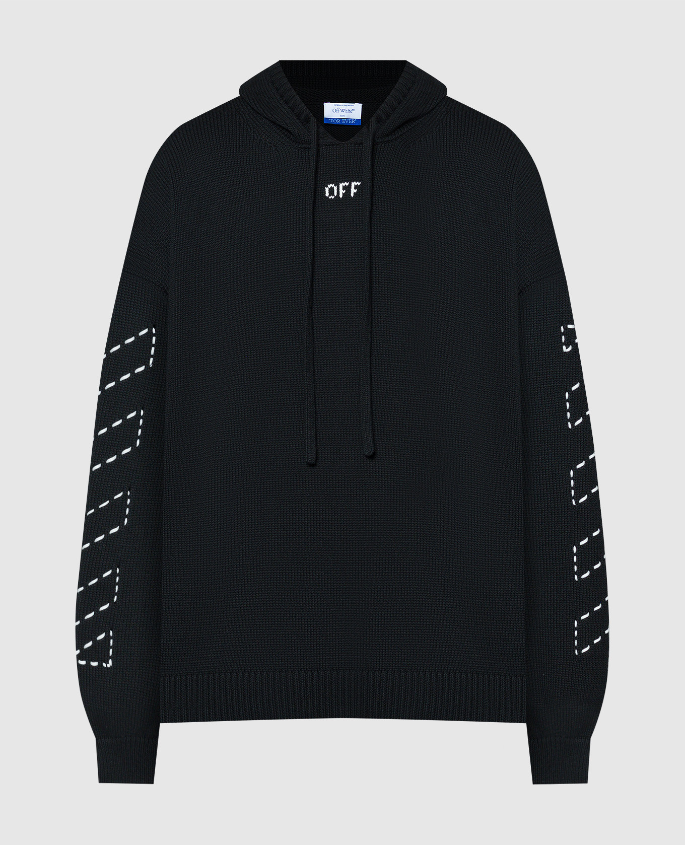 

Black hoodie with logo pattern Off-White, Черный