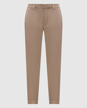 Brunello Cucinelli Beige pants with monil chain MA080P5729