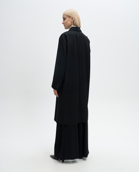 The Row Black Cristal wool coat 8194W3039