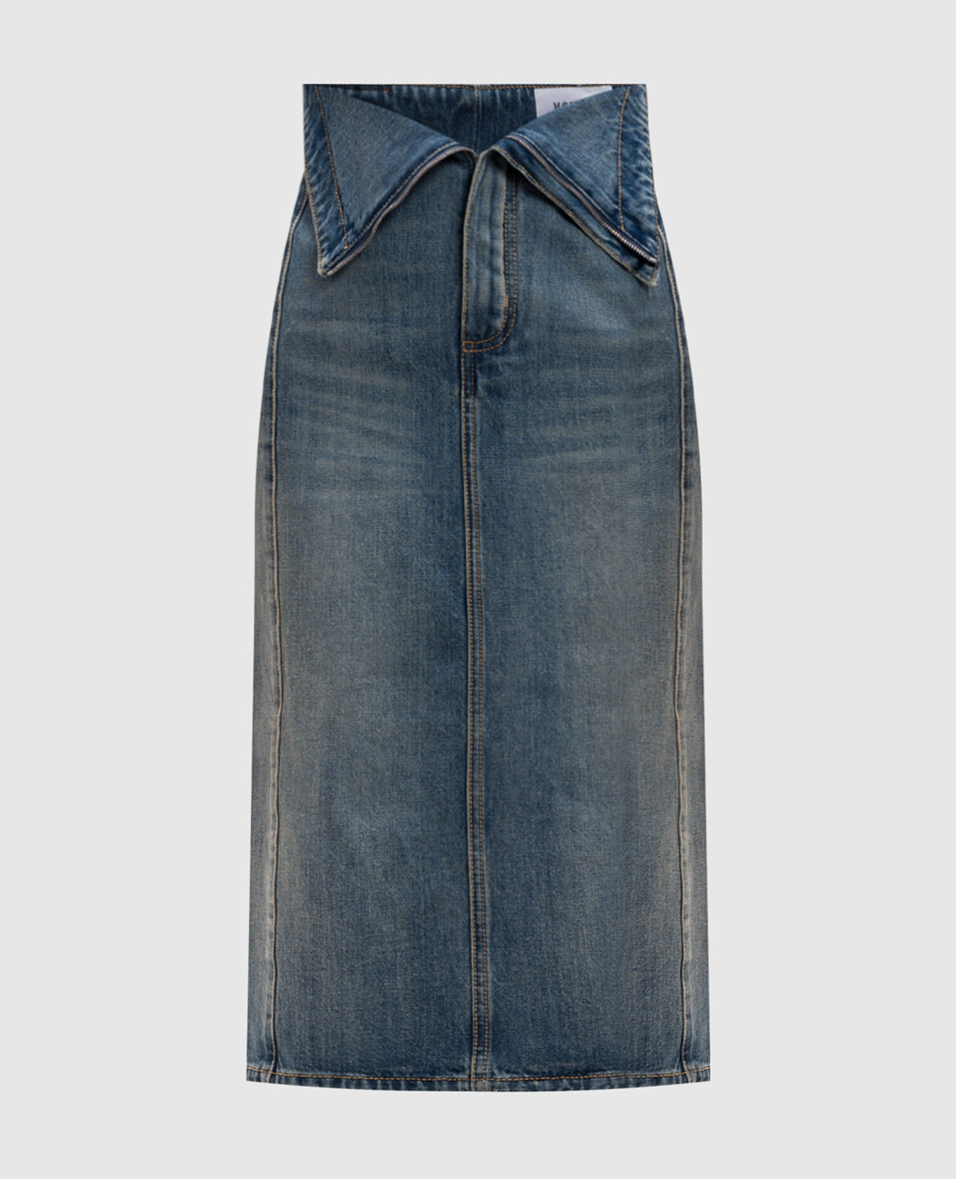 Blue midi skirt with asymmetric top Alexander McQueen
