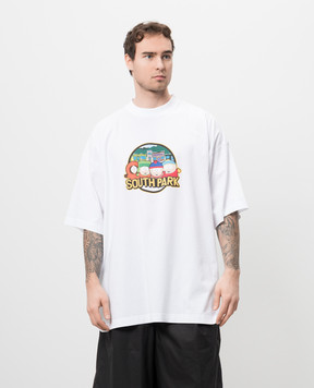 Vetements White T-shirt with South Park print UA66TR610Wm