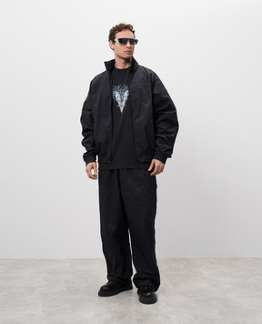 Vetements Black t-shirt with a print UA66TR670B