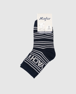 RiminiVeste Mafer blue striped socks for children BMC6999