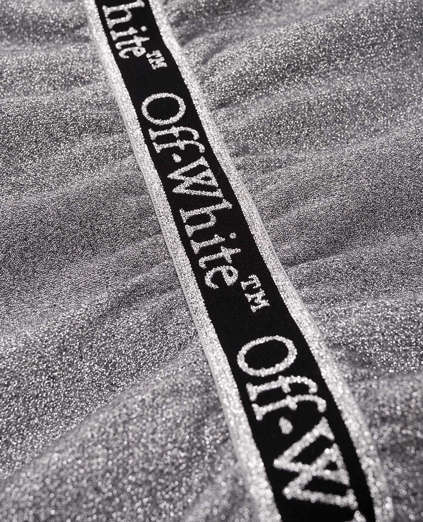 

Children's gray lurex dress with logo pattern Off-White, Grey