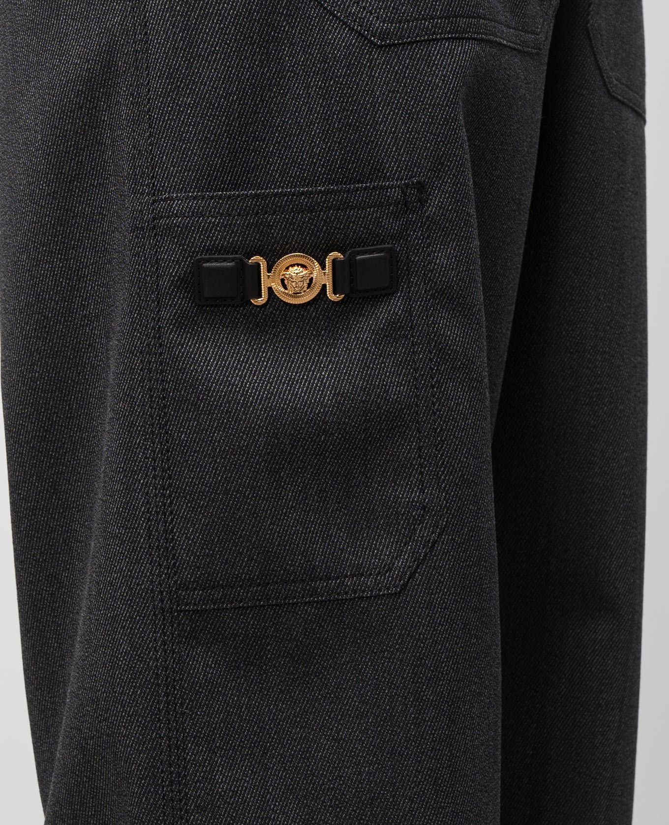 Gray wool pants Versace 5