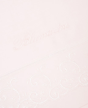 Blumarine Pink logo embroidered bedding set with lace H0000210091