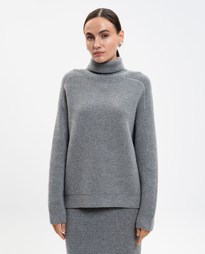 Peserico Gray wool sweater with lurex S99422F0709095