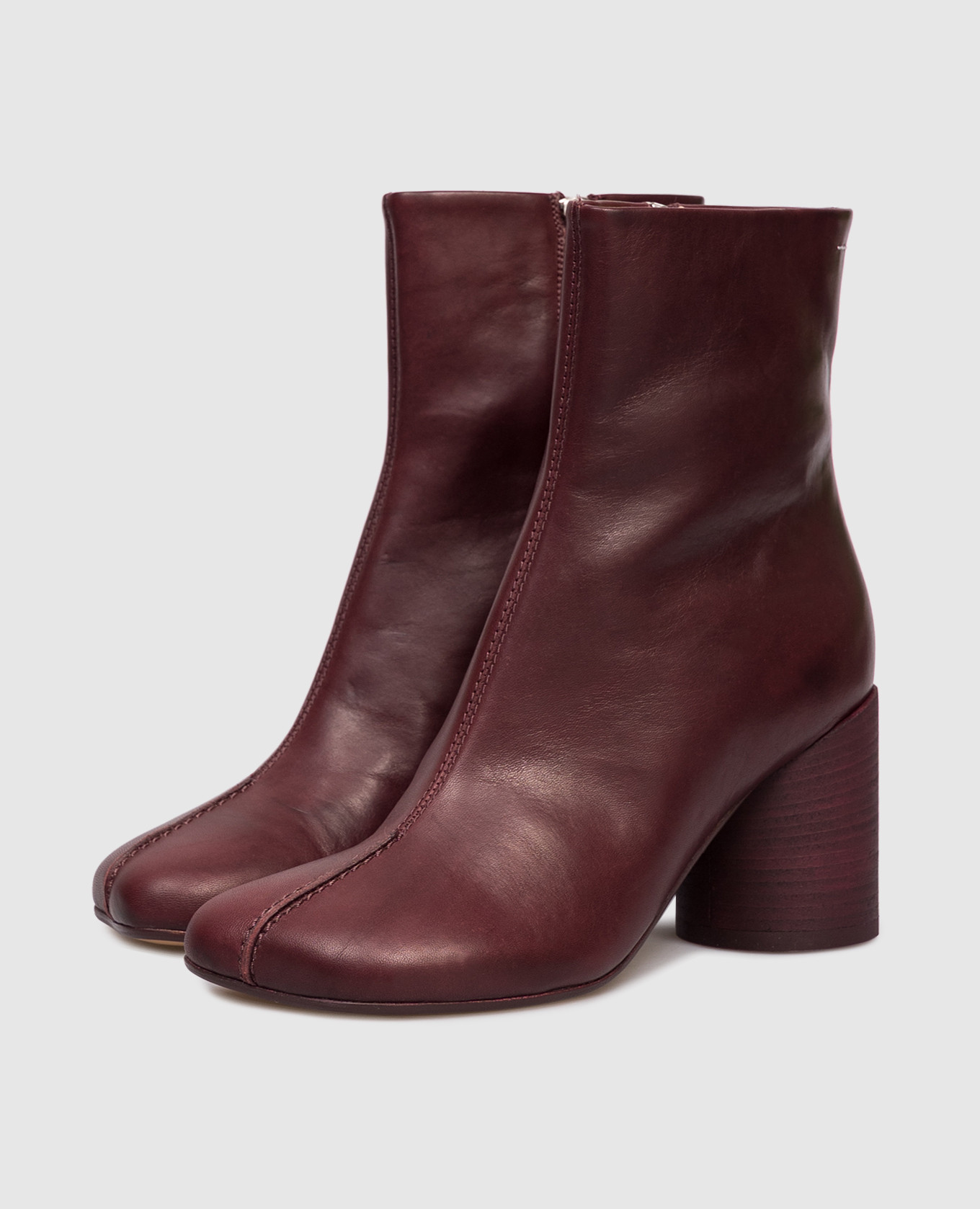 

Burgundy leather ankle boots Maison Margiela MM6
