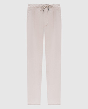 Enrico Mandelli Beige linen pants GYM02B5654