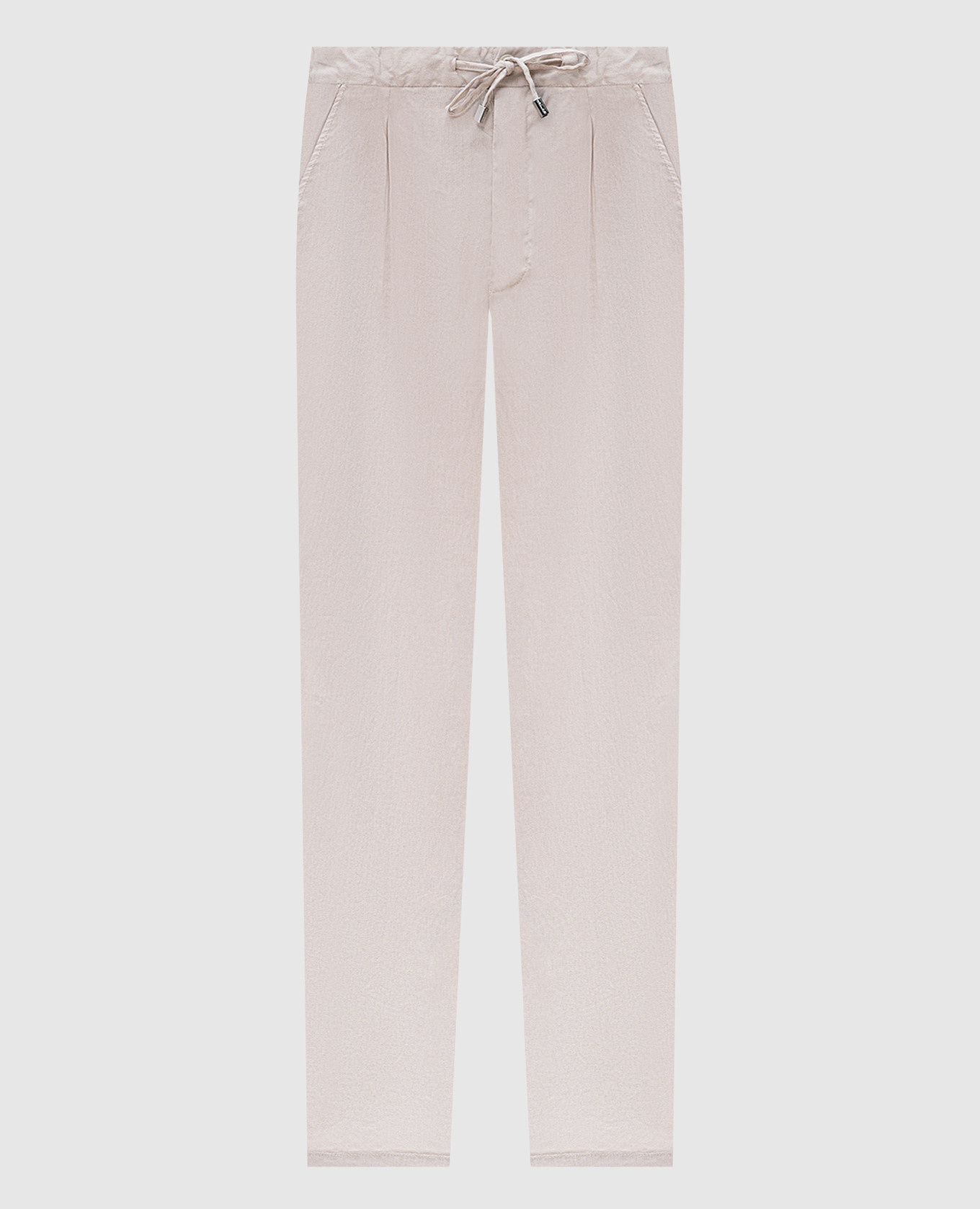 Beige linen pants Enrico Mandelli