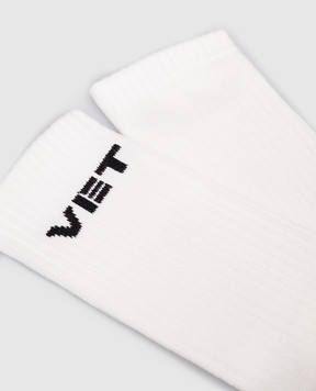 Vetements White socks with logo UH76SO250Wm