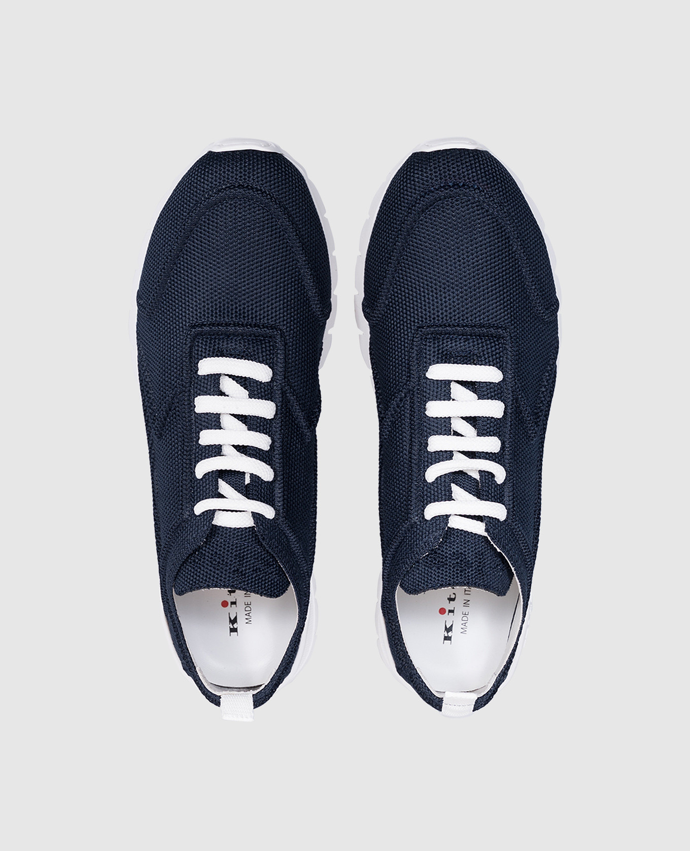 

Blue sneakers with logo Kiton