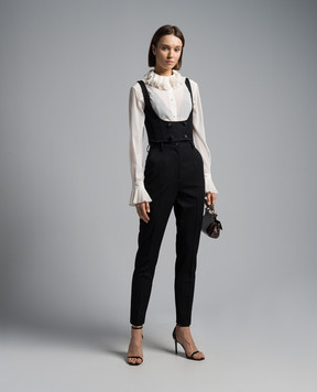 Dolce&Gabbana White blouse with silk F5S22TFUAFU