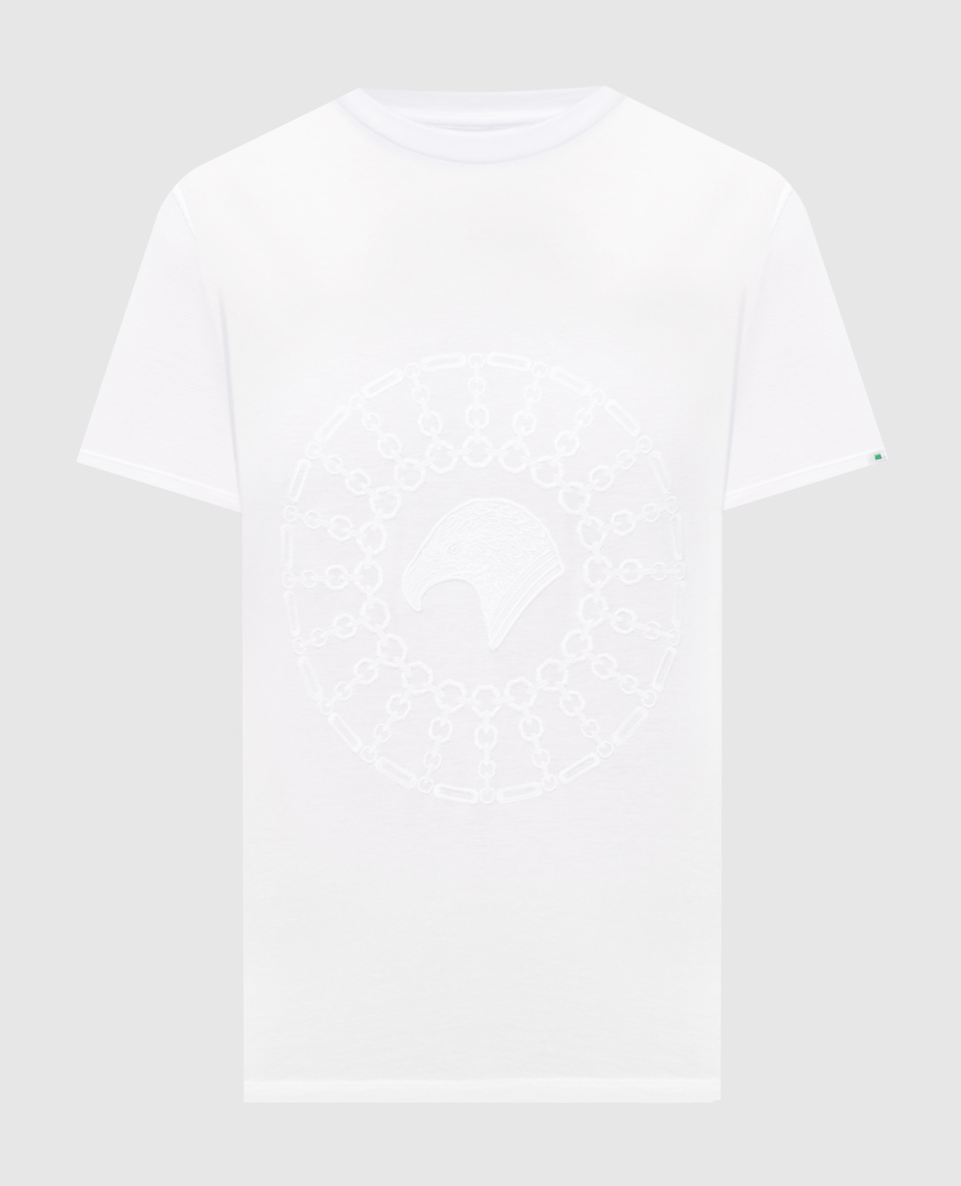 White T-shirt with embroidered emblem Stefano Ricci