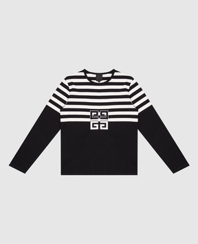Givenchy Children's black striped longsleeve H3043112+