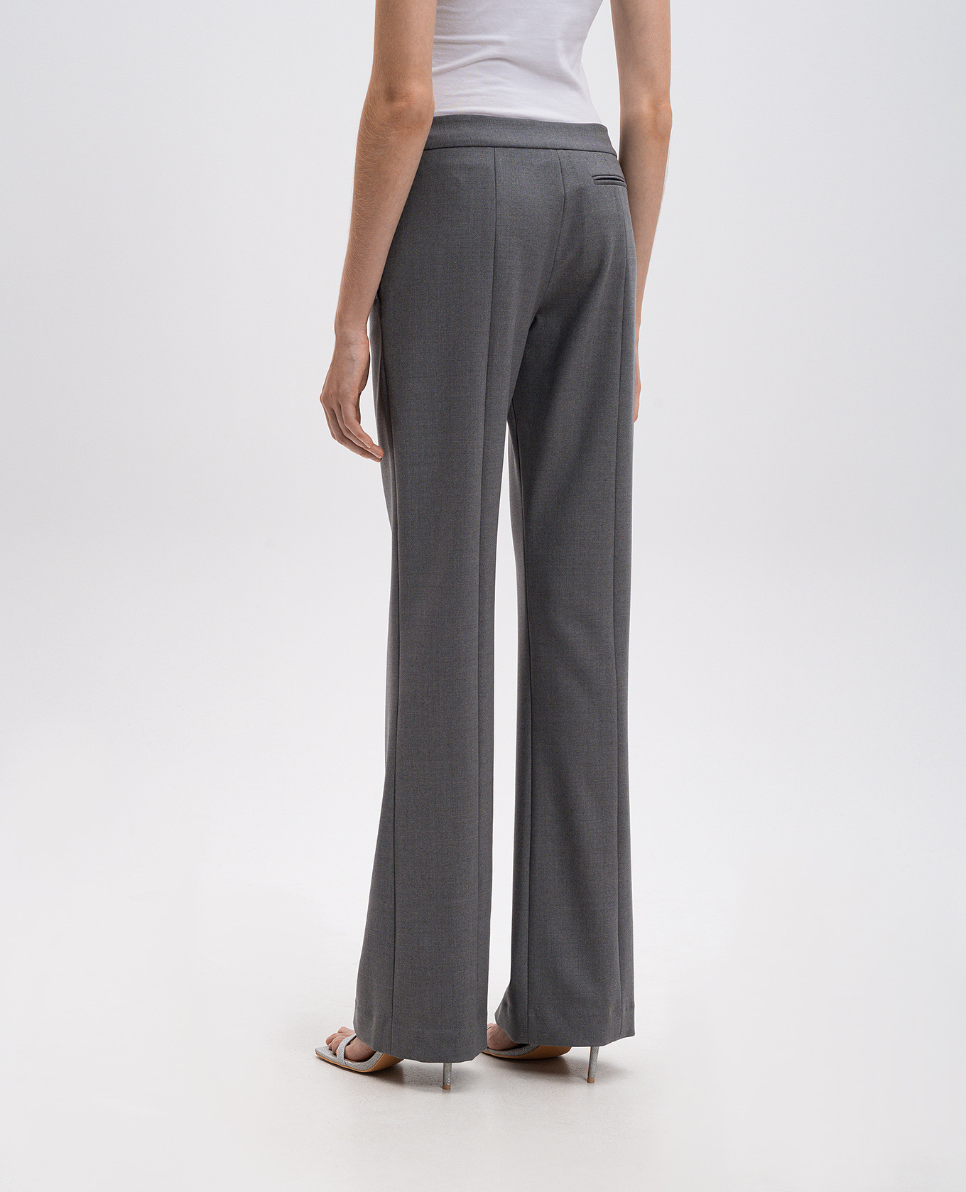 Gray wool flared pants David Koma 4