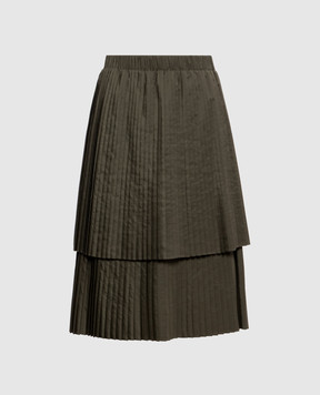 Brunello Cucinelli Khaki pleated skirt M0H77G2672