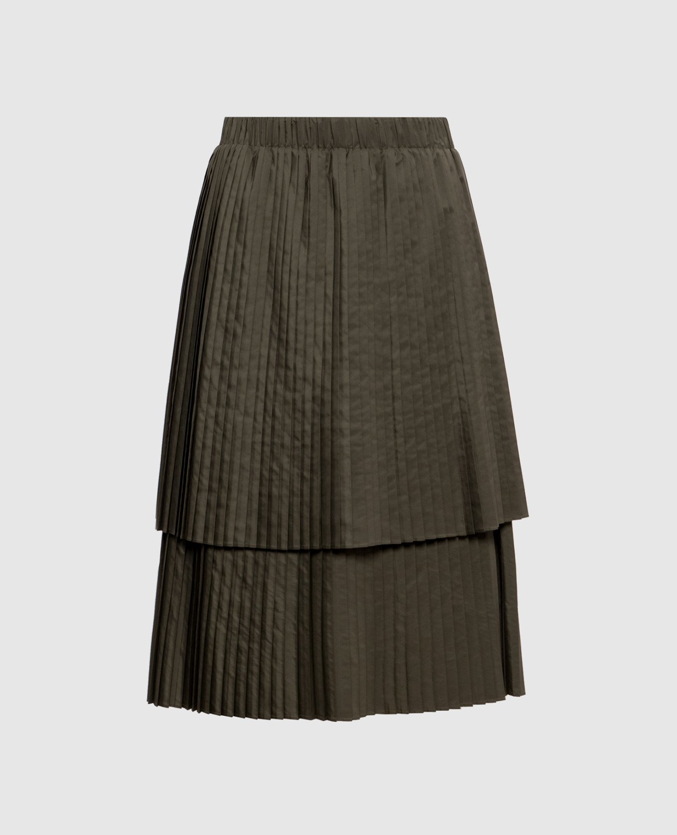 

Khaki pleated skirt Brunello Cucinelli