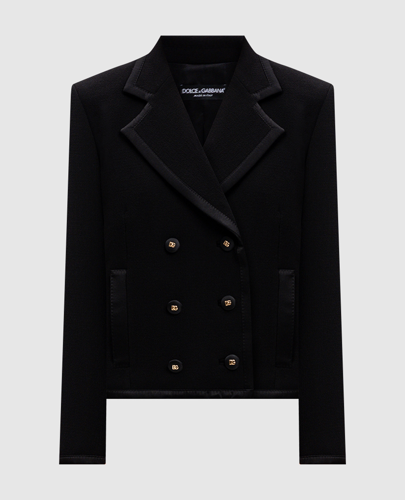 

Black double-breasted wool and silk jacket Dolce&Gabbana
