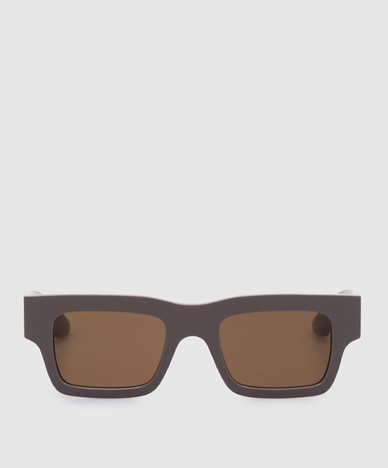 Brown sunglasses with logo