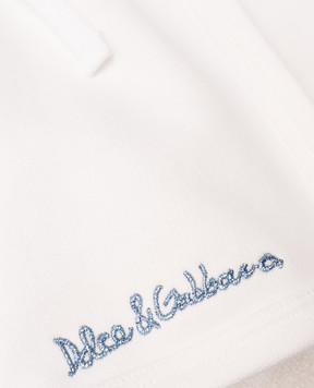 Dolce&Gabbana Children's white shorts with logo embroidery L5JQ0DG7OJ2812+