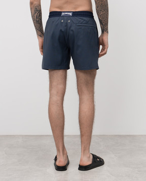 Vilebrequin Blue wool check swim shorts MGUCL362