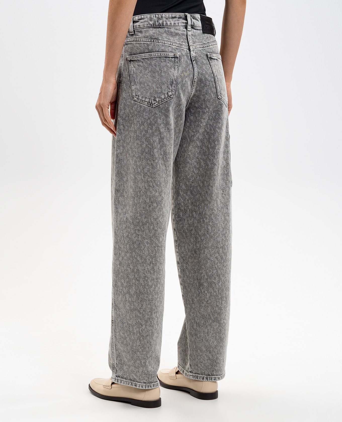 

Gray jeans with a worn effect Twinset, Grey