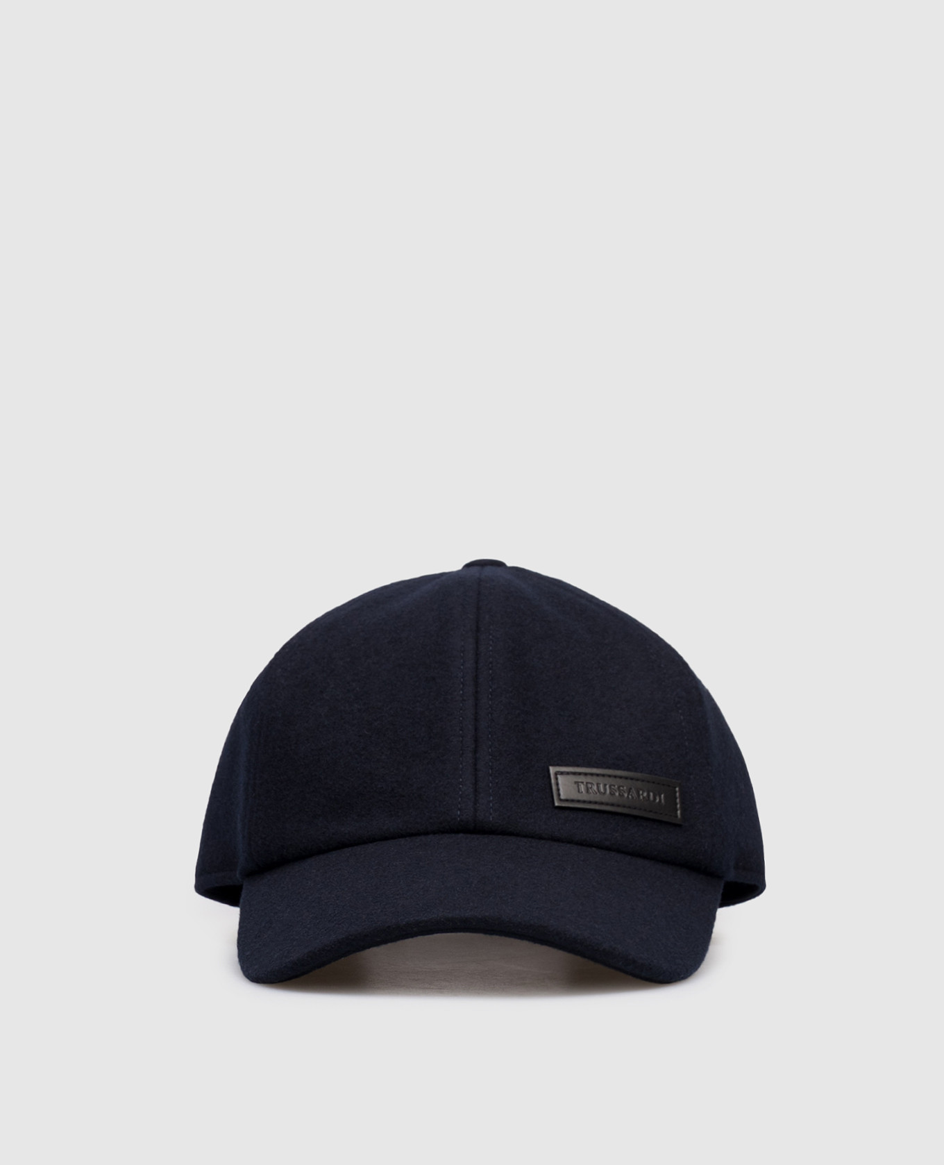 

Blue wool cap with logo Trussardi