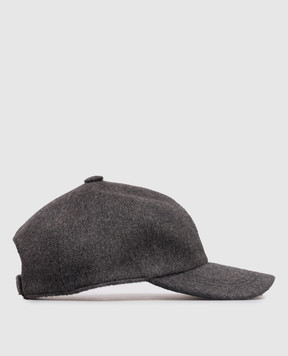 Cashmere&Whiskey Gray cashmere cap 9925002