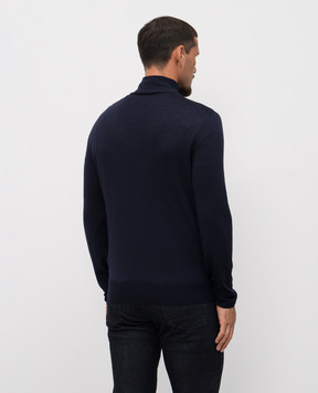 Canali Blue wool golf MK01149C0002