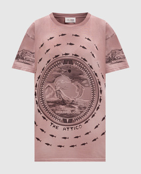 The Attico Brown T-shirt with branded print 250WCT00353JJJ059PR