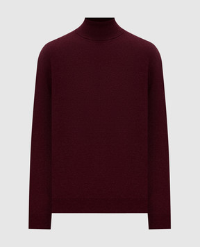 Brunello Cucinelli Burgundy cashmere turtleneck M12150103