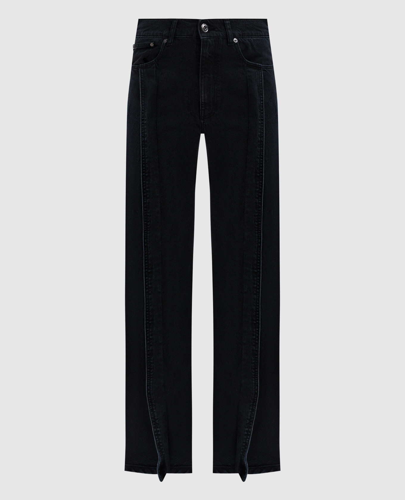 

Black slim jeans with ruffles Y Project