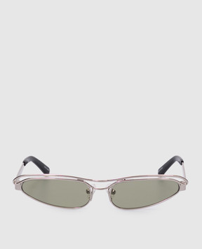 The Attico by Linda Farrow Norma Cat Eye Silver Sunglasses ATTICO73C2