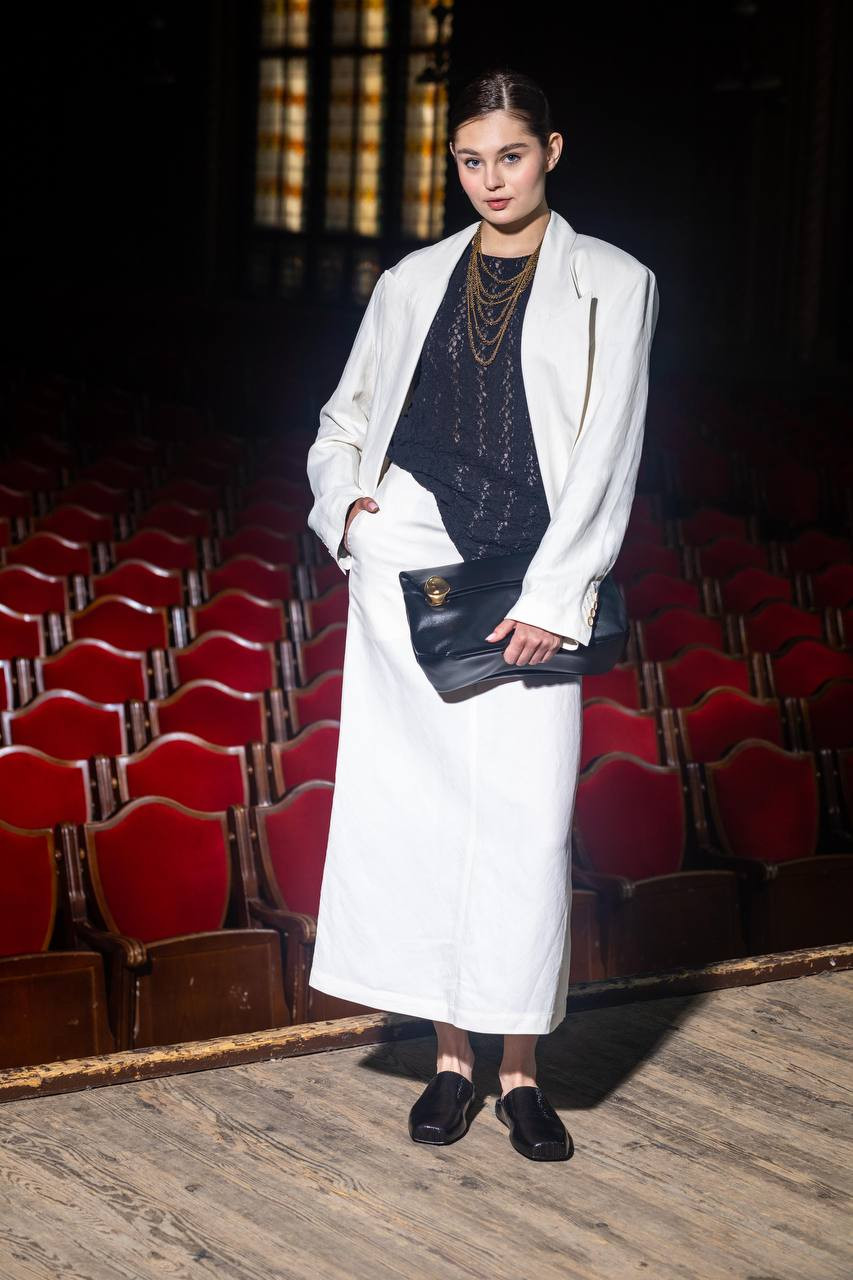 

Beige jacket Katrin asymmetrical cut UMA WANG