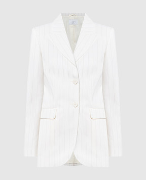 Ballantyne Beige striped wool jacket BLJ051GWR01